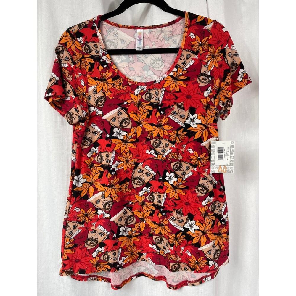 LuLaRoe Classic T Santa Hat Patrick Poinsettia Christmas Pattern